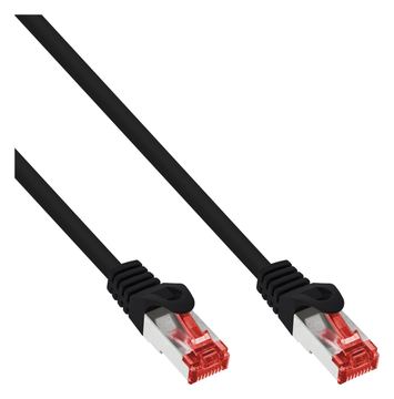 InLine Patchkabel - S/FTP (PiMf) - Cat.6 - 250MHz - PVC - CCA - schwarz - 0,5m von LumaTech