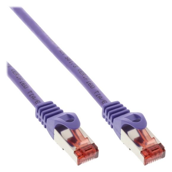 InLine Patchkabel - S/FTP (PiMf) - Cat.6 - 250MHz - PVC - Kupfer - violett - 1,5m