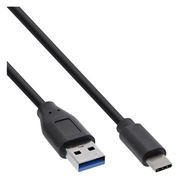 InLine USB 3.2 Gen.1x2 Kabel - USB-C Stecker an A Stecker - schwarz - 1m von LumaTech