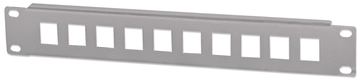 Intellinet 10-Port Patchpanel, unbestückt, 10, 1 HE, grau - Patchpanel (Blindblech) von LumaTech