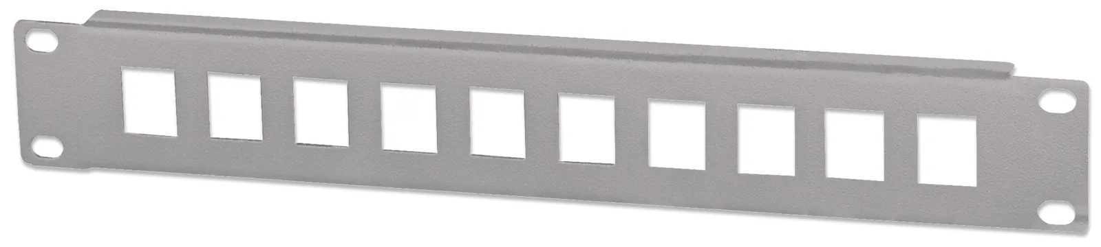 Intellinet 10-Port Patchpanel, unbestückt, 10, 1 HE, grau - Patchpanel (Blindblech), Ansicht 2