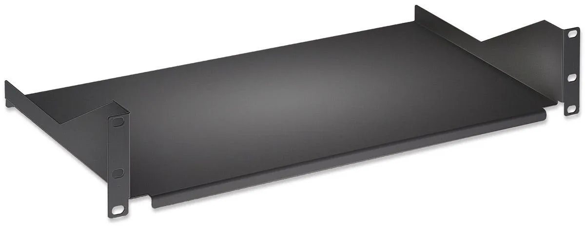 Intellinet 19 Cantilever Shelf, 2U, Fixed, Depth 400mm, Max 25kg, Black, Three Year Warranty - Rack - Regal - Schwarz, Ansicht 2