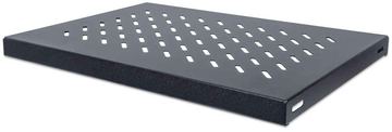 Intellinet 19 Fachboden zur Festmontage, 1 HE, 345 mm Tiefe, schwarz - Rack - Regal - Schwarz, RAL 9005 - 1U - 48.3 cm von LumaTech