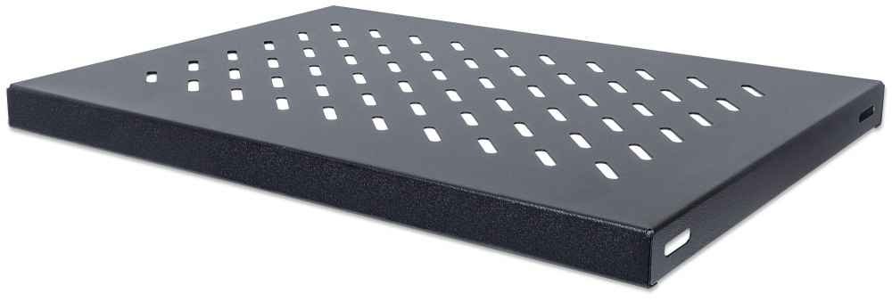 Intellinet 19 Fachboden zur Festmontage, 1 HE, 345 mm Tiefe, schwarz - Rack - Regal - Schwarz, RAL 9005 - 1U - 48.3 cm