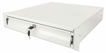 Intellinet 19 Storage Drawer, 2U, Lockable, 466mm Depth, Grey - Rack Storage Drawer - Grau, RAL 7035 - 2U - 48.3 cm von LumaTech