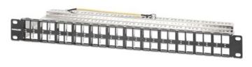 Intellinet 48-Port Patchpanel geschirmt und unbestückt 1 HE - Zubehör Stromversorgung - 0,48 m von LumaTech