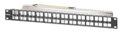 Intellinet 48-Port Patchpanel geschirmt und unbestückt 1 HE - Zubehör Stromversorgung - 0,48 m