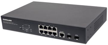Intellinet 8-Port Gigabit Ethernet Web-Managed PoE+ Switch mit 2 SFP-Ports, 8 x PoE-Ports, IEEE 802.3at/af von LumaTech
