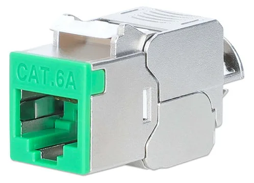 Intellinet Cat6a 10G STP Keystone-Modul grün, Ansicht 2