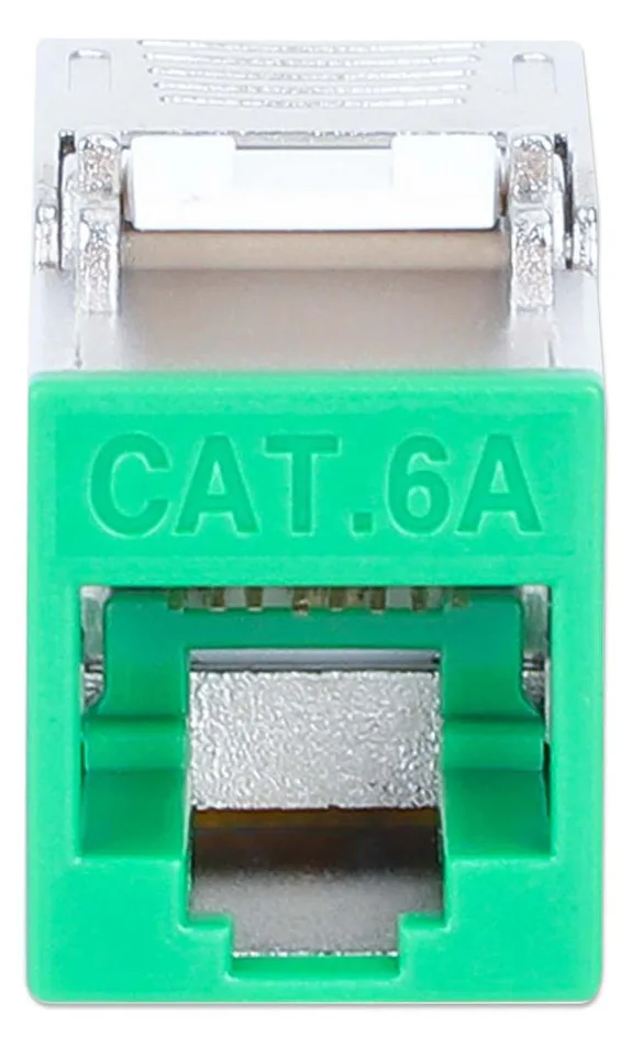 Intellinet Cat6a 10G STP Keystone-Modul grün, Ansicht 4