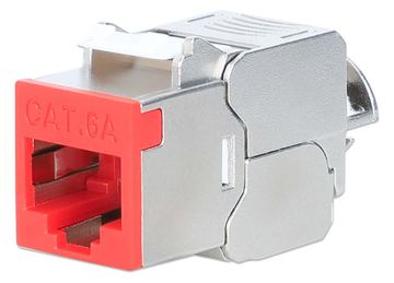 Intellinet Cat6a 10G STP Keystone-Modul rot von LumaTech