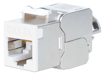 Intellinet Cat6a 10G STP Keystone-Modul weiß von LumaTech