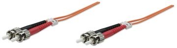 Intellinet Fiber Optic Patch Cable, OM1, ST/ST, 1m, Orange, Duplex, Multimode, 62.5/125 µm, LSZH, Fibre von LumaTech