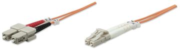 Intellinet Fiber Optic Patch Cable, OM2, LC/SC, 2m, Orange, Duplex, Multimode, 50/125 µm, LSZH, Fibre, Lifetime Warranty von LumaTech