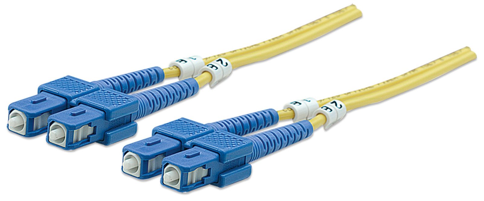 Intellinet Fibre Optic Patch Cable, OS2, SC/SC, 5m, Yellow, Duplex, Single-Mode, 9/125 Âµm, LSZH, Fiber