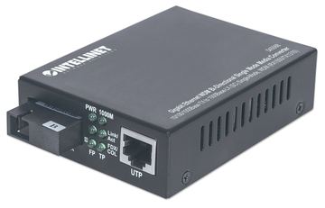 Intellinet Gigabit Ethernet WDM Bi-Directional Single Mode Media Converter, 10/100/1000Base-Tx to 1000Base-Lx (SC) von LumaTech