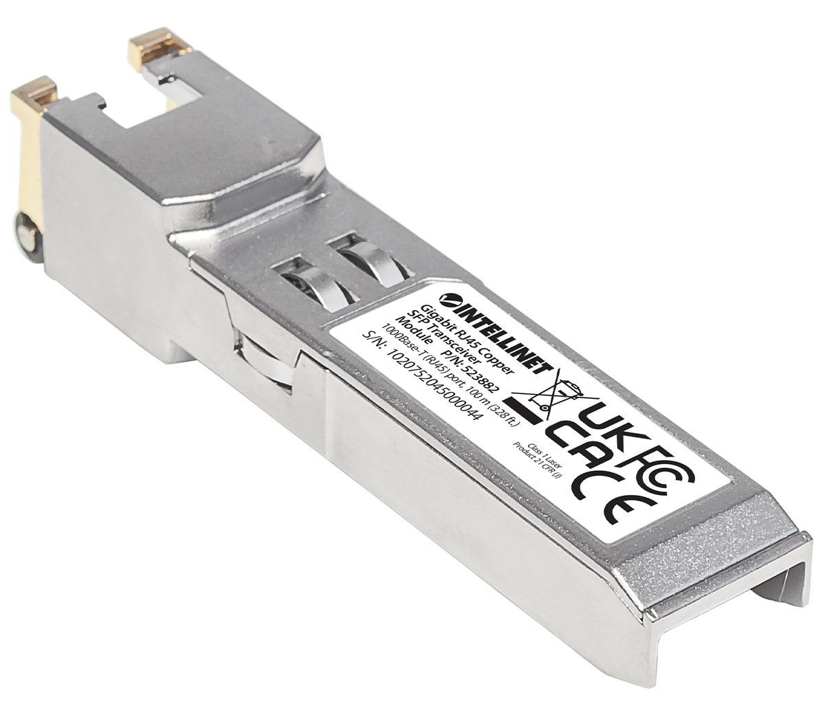 Intellinet Gigabit RJ45 Copper SFP Optical Transceiver Module, 1000Base-T (RJ-45)