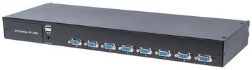 Intellinet Modularer 8-Port KVM-Switch mit VGA-Schnittstelle, Zur Verwendung mit Intellinet Rackmount LCD-Konsolen von LumaTech