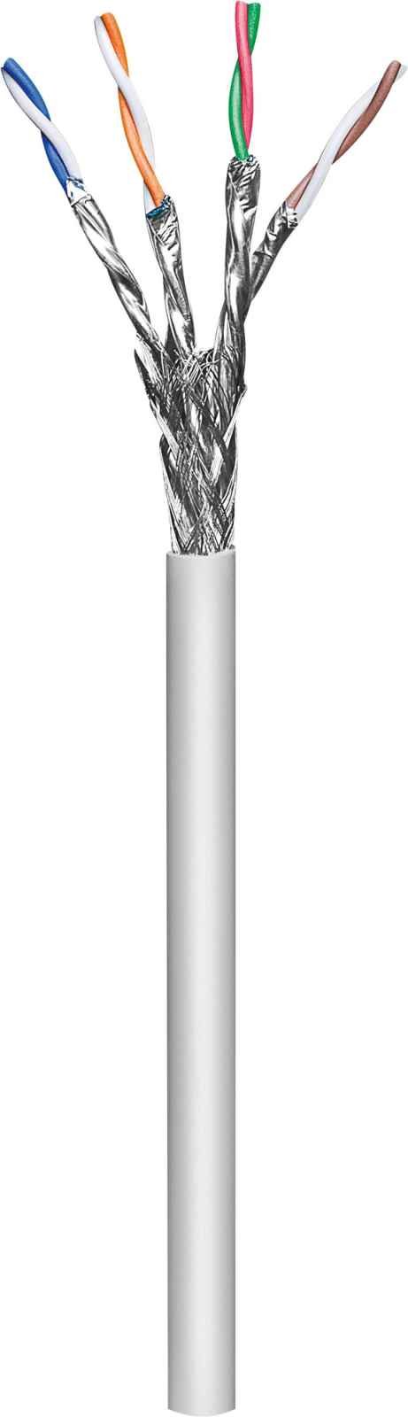 Intellinet Network Bulk Cat7 Cable, 23 AWG, Solid Wire, 100m, Grey, Copper, S/FTP, LSZH, CPR-Dca Rated, Roll