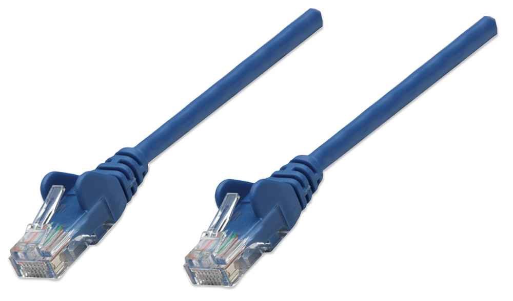 Intellinet Network Patch Cable, Cat5e, 0.5m, Blue, CCA, U/UTP, PVC, RJ45 - Patch-Kabel - RJ-45 (M)