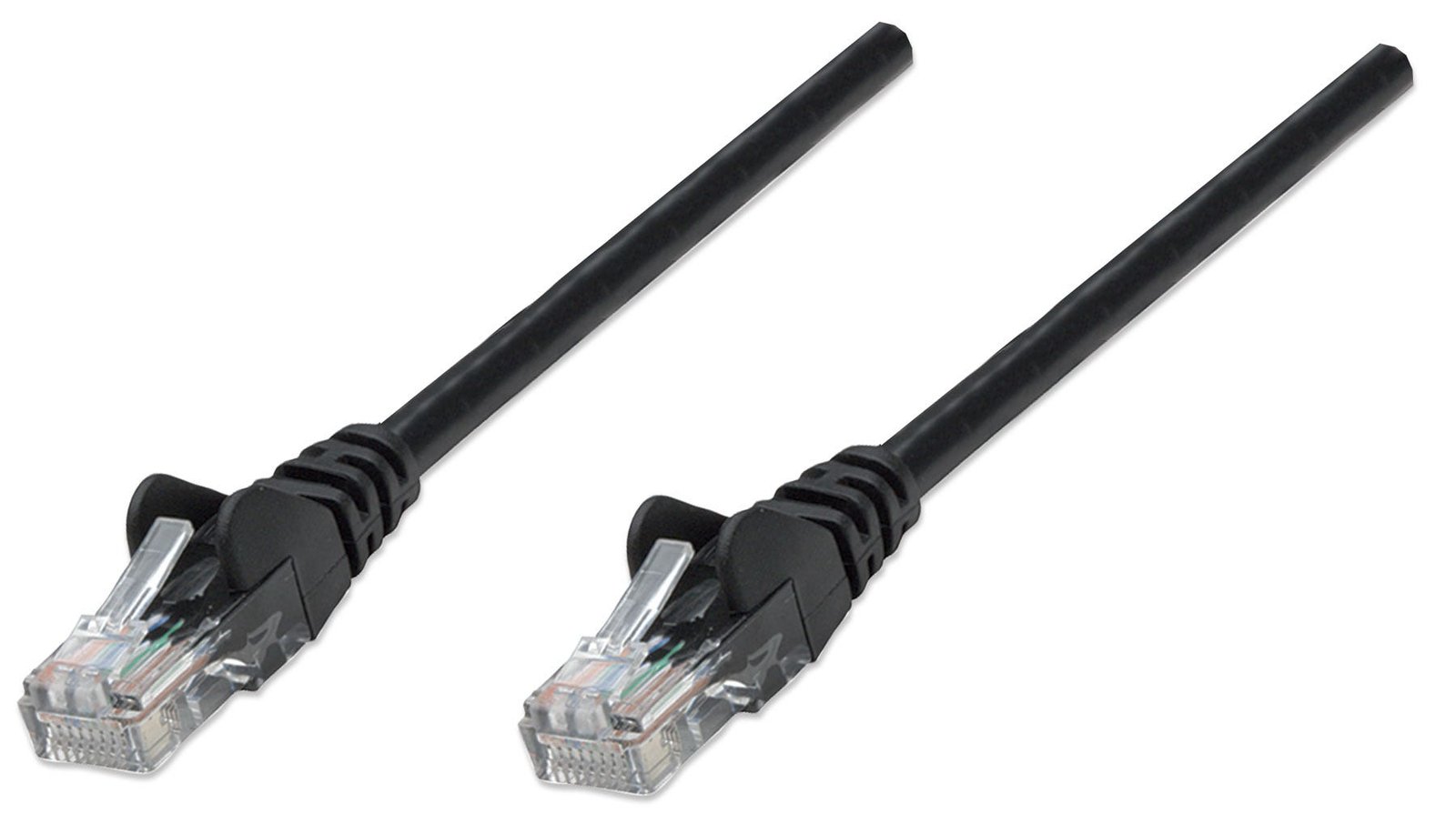 Intellinet Network Patch Cable, Cat6A, 0.25m, Black, Copper, S/FTP, LSOH / LSZH, PVC, RJ45, Gold Plated Contacts