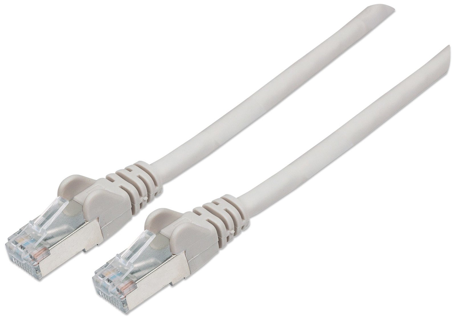 Intellinet Network Patch Cable, Cat6A, 30m, Grey, Copper, S/FTP, LSOH / LSZH, PVC, RJ45, Gold Plated Contacts, Snagless