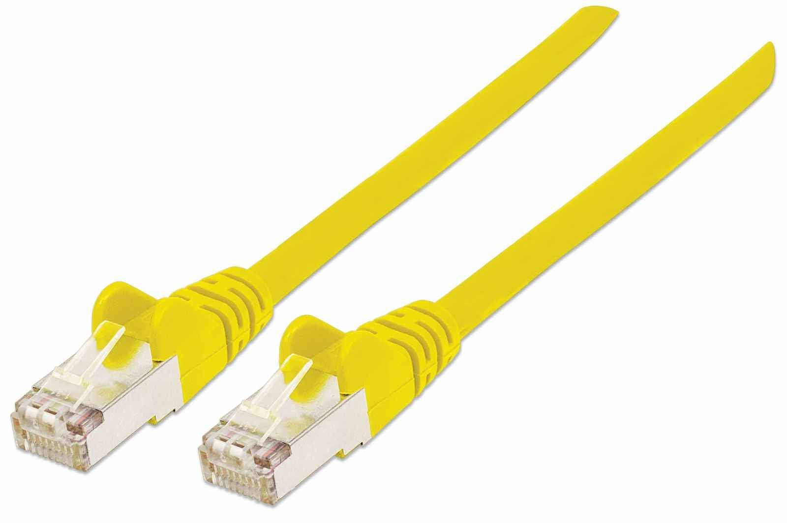 Intellinet Network Patch Cable, Cat7 Cable/Cat6A Plugs, 10m, Yellow, Copper, S/FTP, LSOH / LSZH, PVC, RJ45