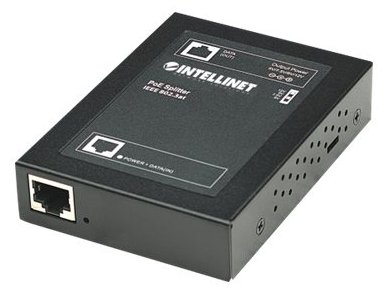 Intellinet PoE+ Splitter, IEEE802.3at mit 5 / 7,5 / 9 / 12 V DC Ausgangsspannung