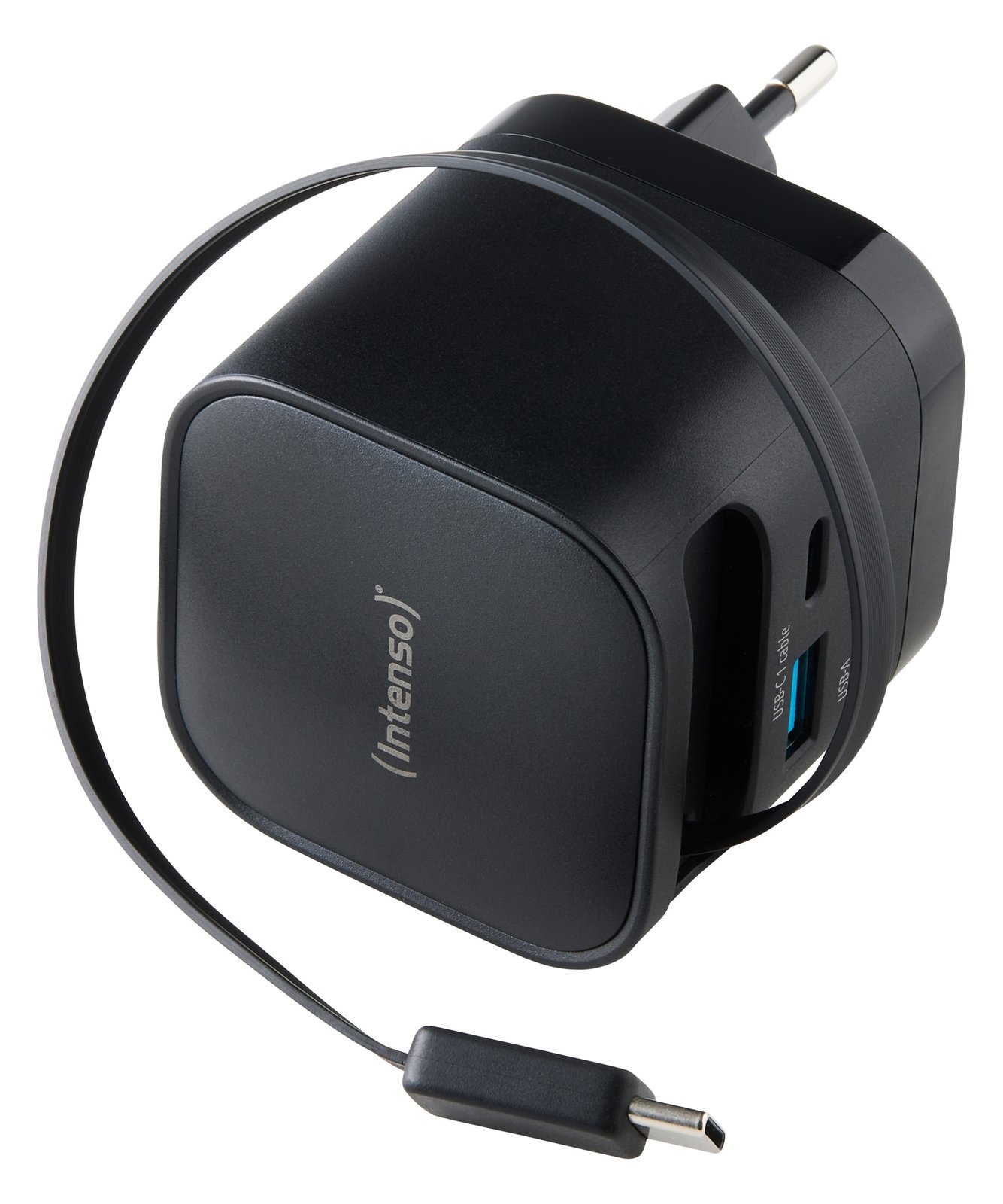 Intenso Compact Fast Charger 65W USB-C/USB-A Black