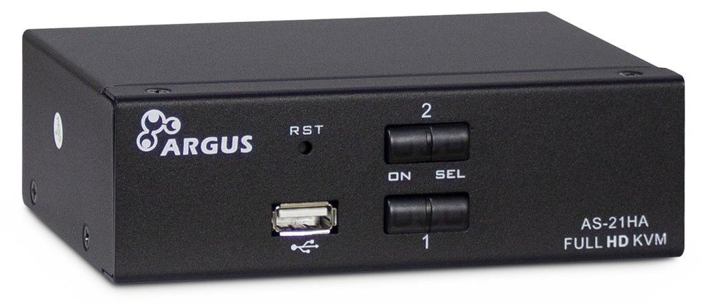Inter-Tech Argus KVM AS-21HA - KVM-/Audio-Switch - 2 x KVM/Audio