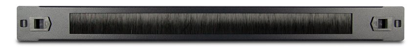 Inter-Tech Kabeldurchführungsplatte mit Bürsteneinsatz - Rack montierbar - Schwarz, RAL 9005 - 1U - 48.3 cm (19)