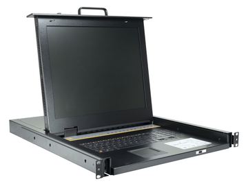 Inter-Tech KVM-1708 LED - KVM-Konsole mit KVM-Switch - 8 Anschlüsse - PS/2, USB - QWERTZ - 43.2 cm (17) von LumaTech