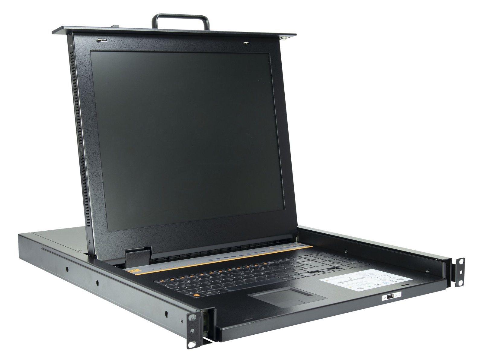 Inter-Tech KVM-1708 LED - KVM-Konsole mit KVM-Switch - 8 Anschlüsse - PS/2, USB - QWERTZ - 43.2 cm (17)