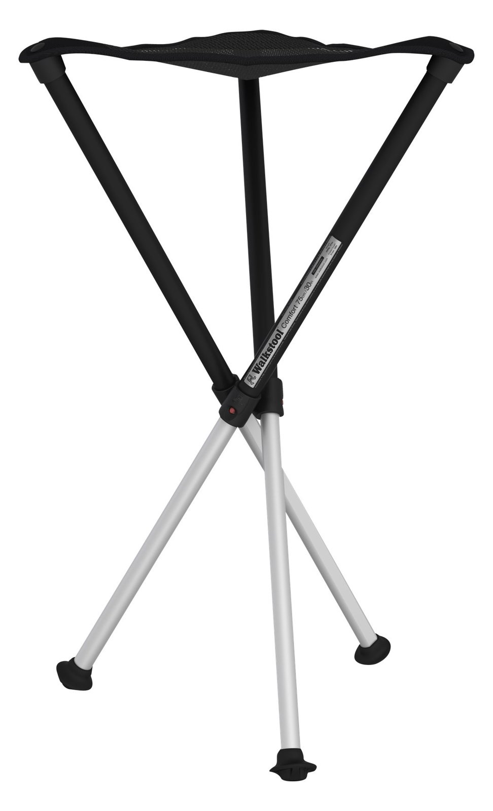 Walkstool Comfort 75 XXL - 250 kg - Campinghocker - 3 Bein(e) - Faltbar - 930 g - Schwarz