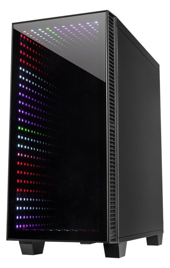 Inter-Tech X-608 Infinity Micro - Tower - micro ATX - Seitenteil mit Fenster (gehärtetes Glas)