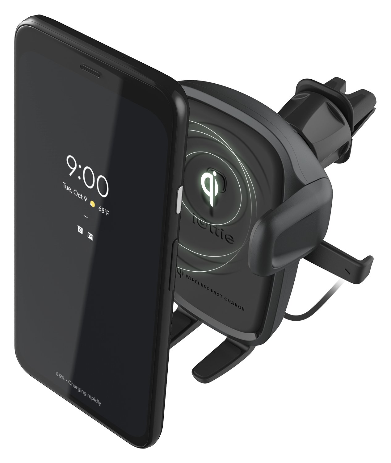 IOttie Easy One Touch 2 - Auto - USB - 12 V - Kabelloses Aufladen - Schwarz