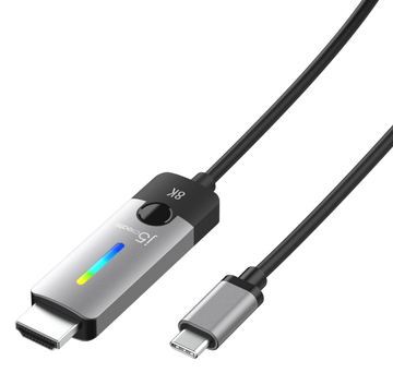 j5create JCC157 - Adapterkabel - 24 pin USB-C männlich zu HDMI männlich - 1.8 m - abgeschirmt - Weltraum grau/schwarz von LumaTech