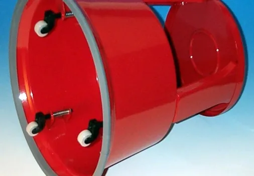 WEDO Kickstool - Klappleiter - pulverbeschichtetes Metall - rot, Ansicht 3