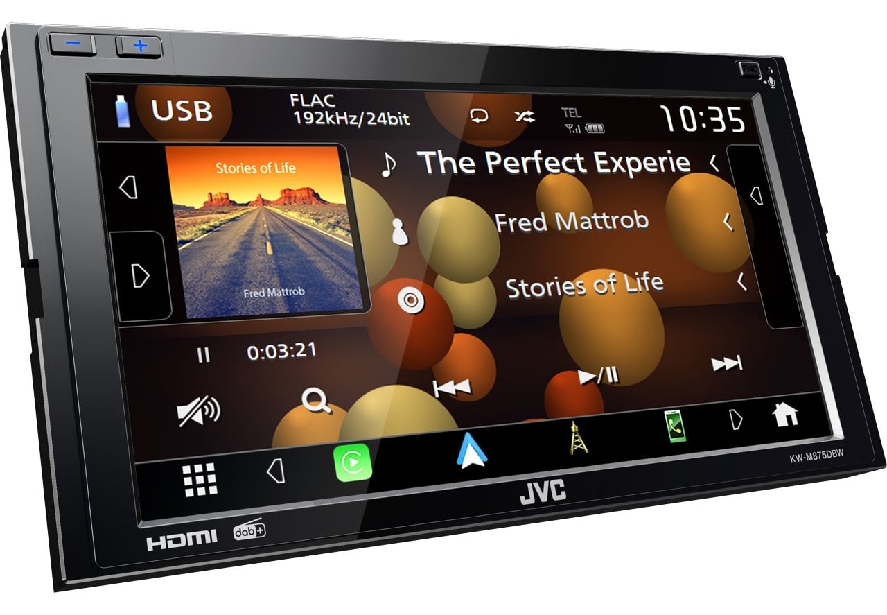 JVC KW-M875DBW - Schwarz - 2 DIN - 180 W - 3.0 Kanäle - 64 W - 20 - 20000 Hz