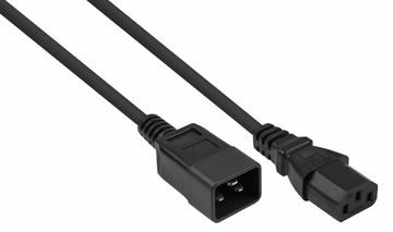 kabelmeister Kaltgeräteverlängerung C20 an C13 schw. - Adapter - Verlängerungskabel von LumaTech