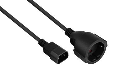 kabelmeister Netzkabel C14 an Schutzkontakt-Buchseschw. - Kabel - Strom/Netzteil