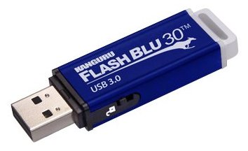 Kanguru Solutions Kanguru FlashBlu30 USB 3.0 with Write Protect Switch - 64 GB