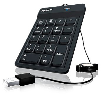 KeySonic ACK-118 BK - Tastenfeld - USB - TL: Deutsch, QWERTZ