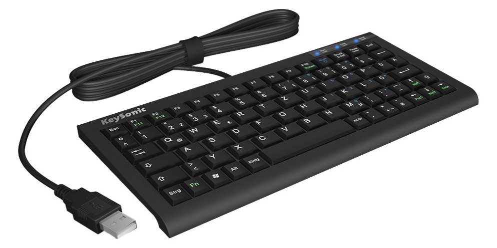 KeySonic ACK-3401U - Tastatur - USB - Schwarz - TL: UK, QWERTY
