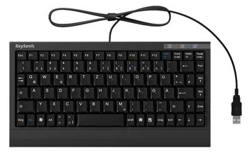 KeySonic ACK-595 C+ - Tastatur - PS/2, USB - mattschwarz - TL: Deutsch, QWERTZ von LumaTech