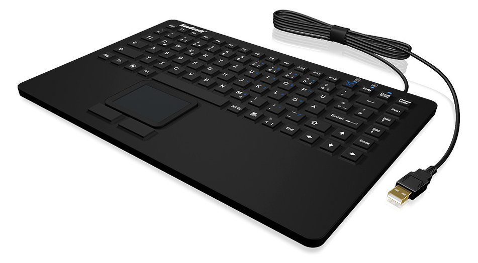 KeySonic KSK-5230IN Industrie Tastatur - USB - Touchpad - schwarz - wasserdicht IP68 - TL: Schweiz, QWERTZ