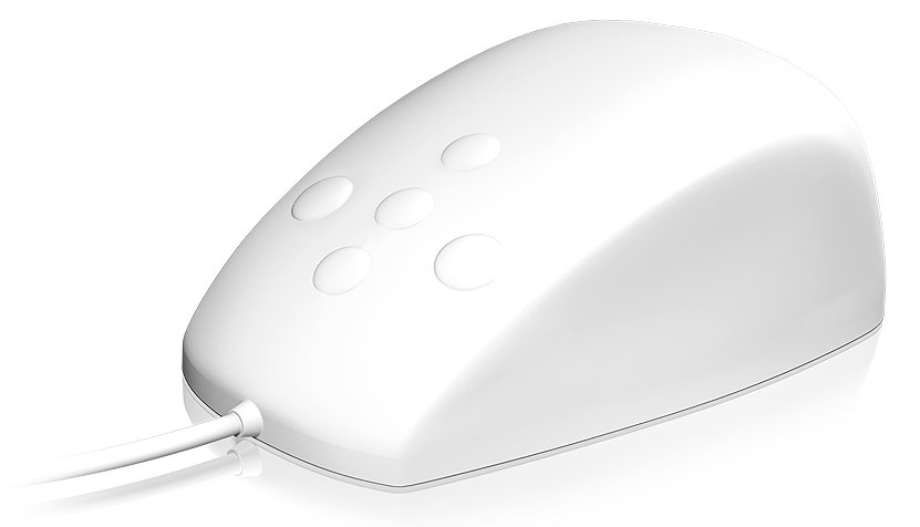 KeySonic KSM-3020M-W - Beidhändig - USB Typ-A - Weiß