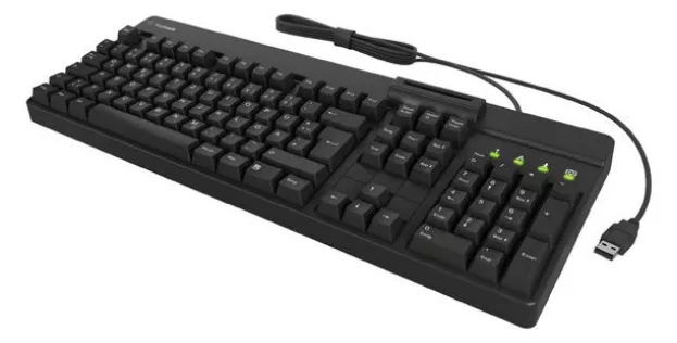 KeySonic TAS KSK-8040U-CRT Smart Cardreader schwarz - TL: Deutsch, QWERTZ, Ansicht 2