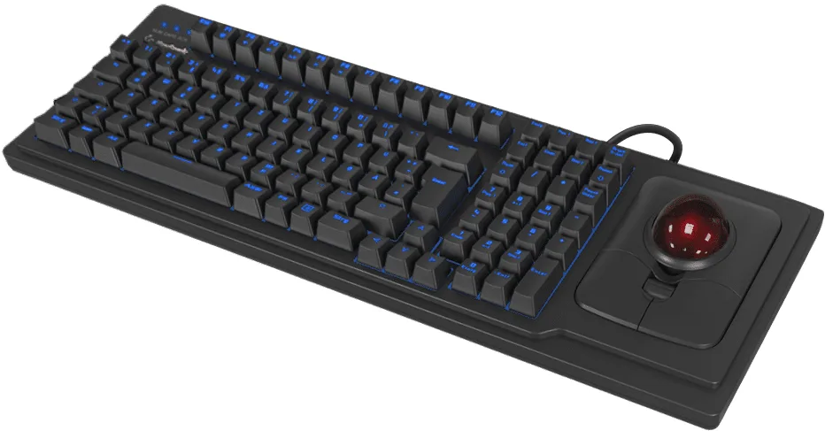 KeySonic TAS KSK-8202ELU-T Trackball schwarz - Tastatur - TL: Deutsch, QWERTZ, Ansicht 2