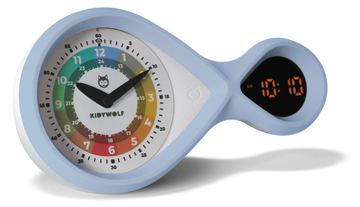 Kidywolf analoger & digitaler Wecker hellblau von LumaTech
